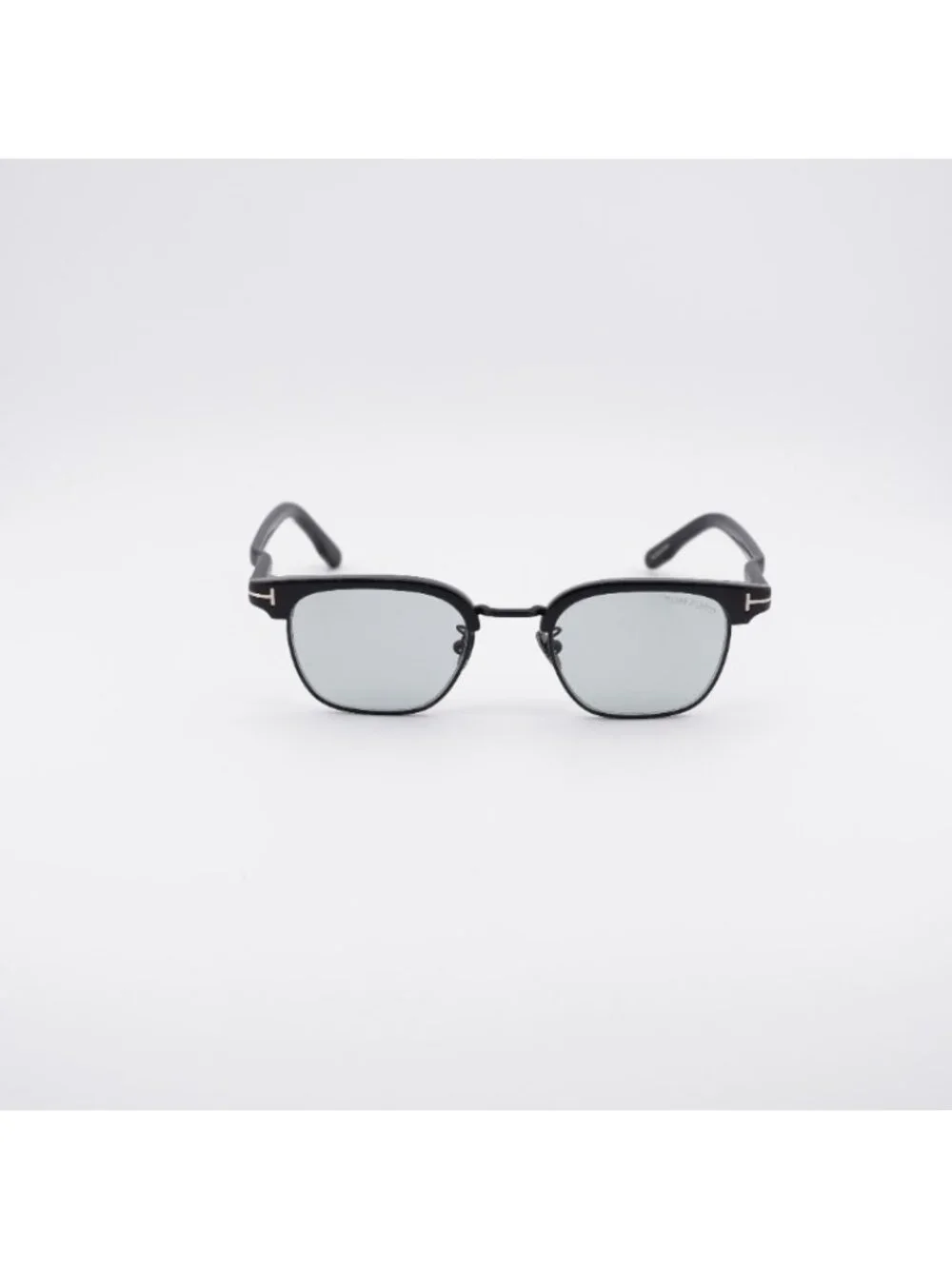 Tom Ford FT1119-D 01A Sunglasses Shiny Black Browline Frame, Smoke Lenses